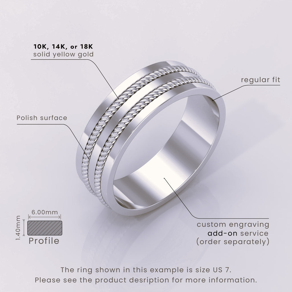 925 Sterling Silver Men's Wedding Band | Durable Tungsten Carbide Ring, Perfect Engagement & Anniversary Gift for Him