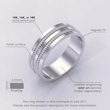 925 Sterling Silver Men's Wedding Band | Durable Tungsten Carbide Ring, Perfect Engagement & Anniversary Gift for Him