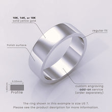 925 Sterling Silver 5mm Flat Wedding Band | Polished Silver Ring for Men & Women | Elegant Plain Silver Band