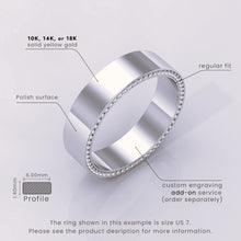 925 Sterling Silver Flat Wedding Band – Polished Comfort Fit Classic Ring for Men & Women – Simple Silver Wedding Ban
