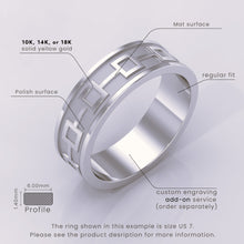 925 Sterling Silver Men's Celtic Wedding Band | 7mm Unique Silver Celtic Knot Ring for Him