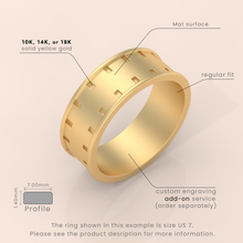 14k Solid Yellow Gold Flat Milgrain Wedding Band – 3mm Classic Comfort Fit Ring for Men & Women – Custom Engraving Available
