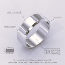 925 Sterling Silver Wedding Band, 6mm Brushed Men's Ring, Classic Beveled Edge, Simple & Elegant Wedding Band for Him