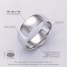 925 Sterling Silver Wedding Band – Polished Comfort Fit Classic Ring for Men & Women – Simple Plain Design