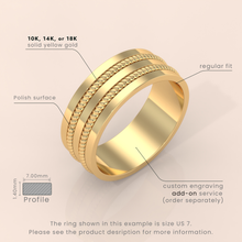 14k Gold Wedding Band for Men – Tungsten Carbide Ring, Durable Promise Band | Anniversary & Engagement Gift for Him