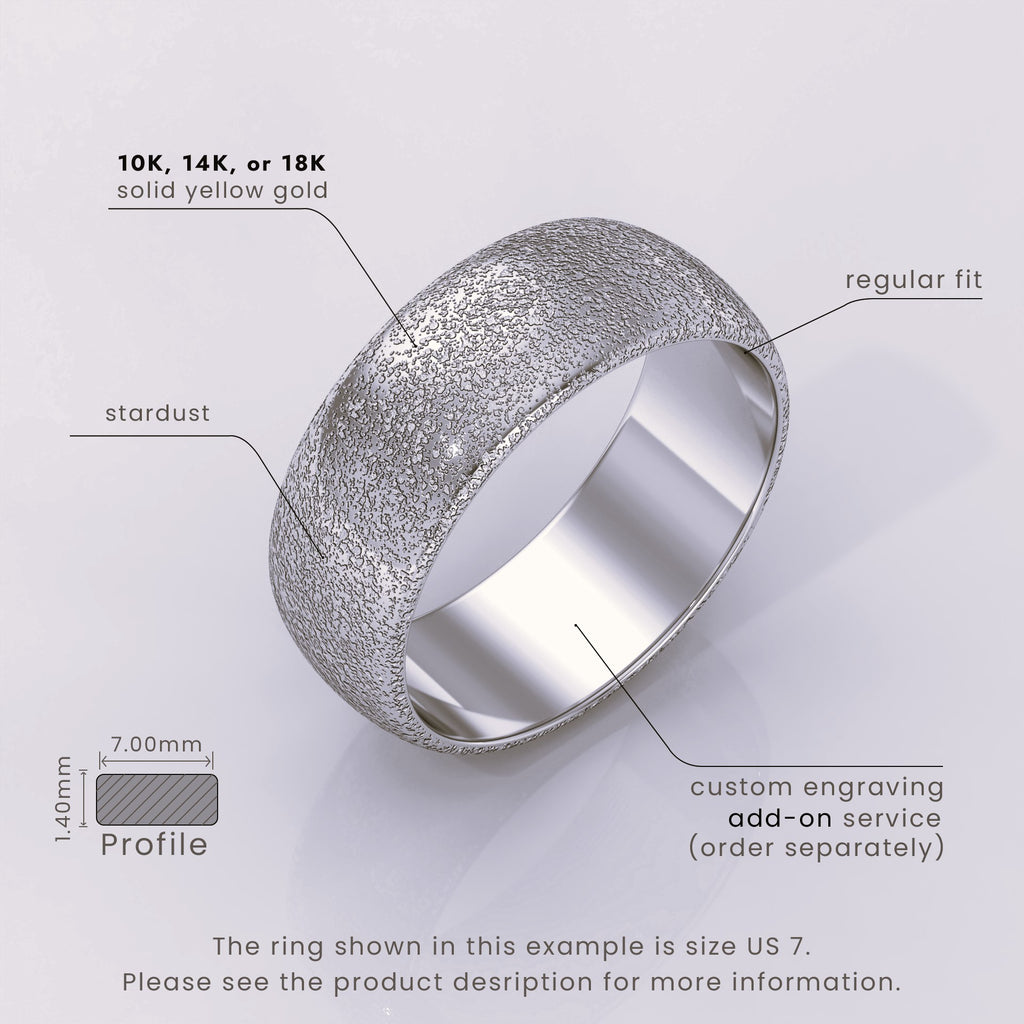 925 Sterling Silver 4mm Domed Wedding Band – Classic Ring for Men & Women – Ice-Matte Finish, Plain Simple Design