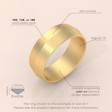 18k Yellow Gold Domed Tungsten Ring – 6mm Polished Men’s Wedding Band with Comfort Fit – Sizes 4–15, Half Sizes Available
