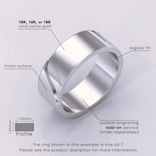 925 Sterling Silver Infinity Wedding Band – Perfect 6mm Solid Silver Rustic Men's Ring, Custom Silver Color Options