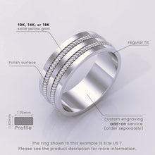 925 Sterling Silver Men's Wedding Band | Durable Tungsten Carbide Ring, Perfect Engagement & Anniversary Gift for Him