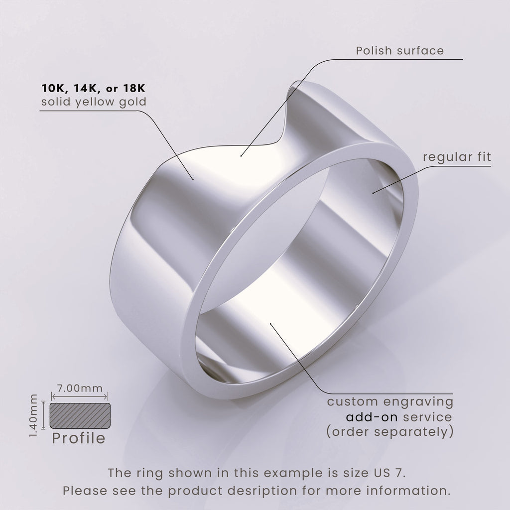 925 Sterling Silver 4mm Chevron Cigar Band | Unique Nesting Ring & Wedding Band, Cut Out Design, Customizable Jewelry