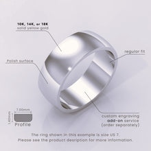 925 Sterling Silver Wedding Band – Polished Comfort Fit Classic Ring for Men & Women – Simple Domed Design