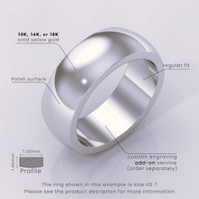 925 Sterling Silver Wedding Band • Polished Comfort Fit Classic Ring for Men & Women • Simple Plain Design