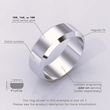 925 Sterling Silver Wedding Band – Beveled-Edge Matte Finish – Classic Simple Ring for Men & Women