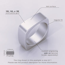 925 Sterling Silver Men's Wedding Band | 6mm Brushed Square Ring | Comfortable Euro Shank Design for Men