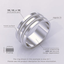 925 Sterling Silver Men's Wedding Band | Durable Tungsten Carbide Ring, Perfect Engagement & Anniversary Gift for Him