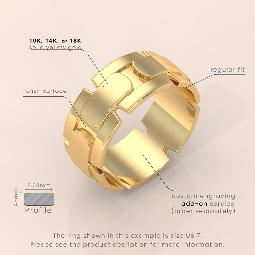 18k Elegant Yellow Gold Wedding Band – Unique Timeless Ring for Special Occasions & Bridal Moments | Commitment Jewelry