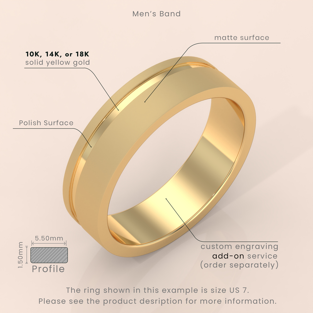 10k Gold Couple Matching Rings – Simple and Elegant Bands with Diamond Accents, Ideal for Promise or Wedding