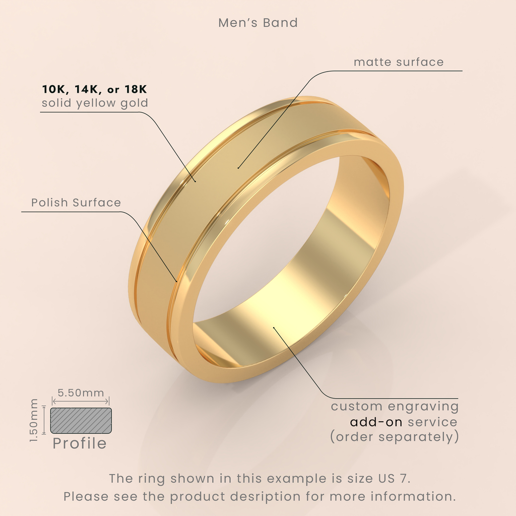 10k Gold Couple Wedding Bands – Elegant His and Hers Matching Rings with Diamonds