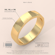 10k Gold Couple Ring Set – Handmade Faceted Wedding Bands with Beaded Edge, Classic Anniversary Jewelry