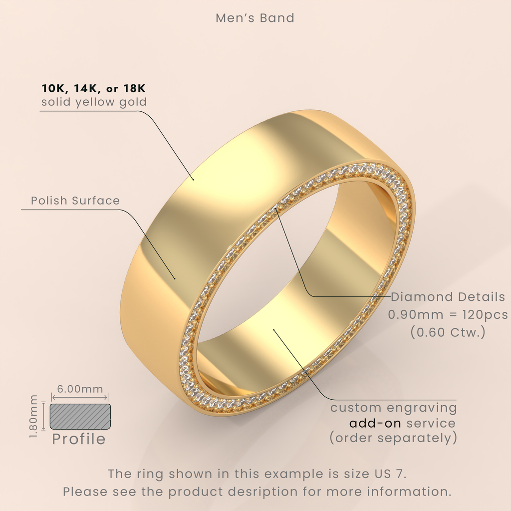 10k Gold Couple Rings – His and Hers Matching Wedding Bands with Diamond Accents, Elegant Anniversary or Engagement Set