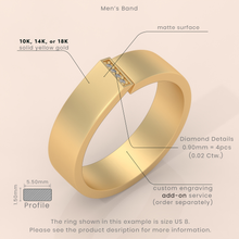 14k Gold Couple Wedding Bands – Minimalist His and Hers Rings with Diamond Detail, Modern Engagement Set (Copy)