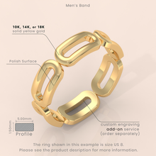 14k Gold Couple Wedding Bands – Unique Chain Link Rings with Diamonds, Matching Engagement Set (Copy)