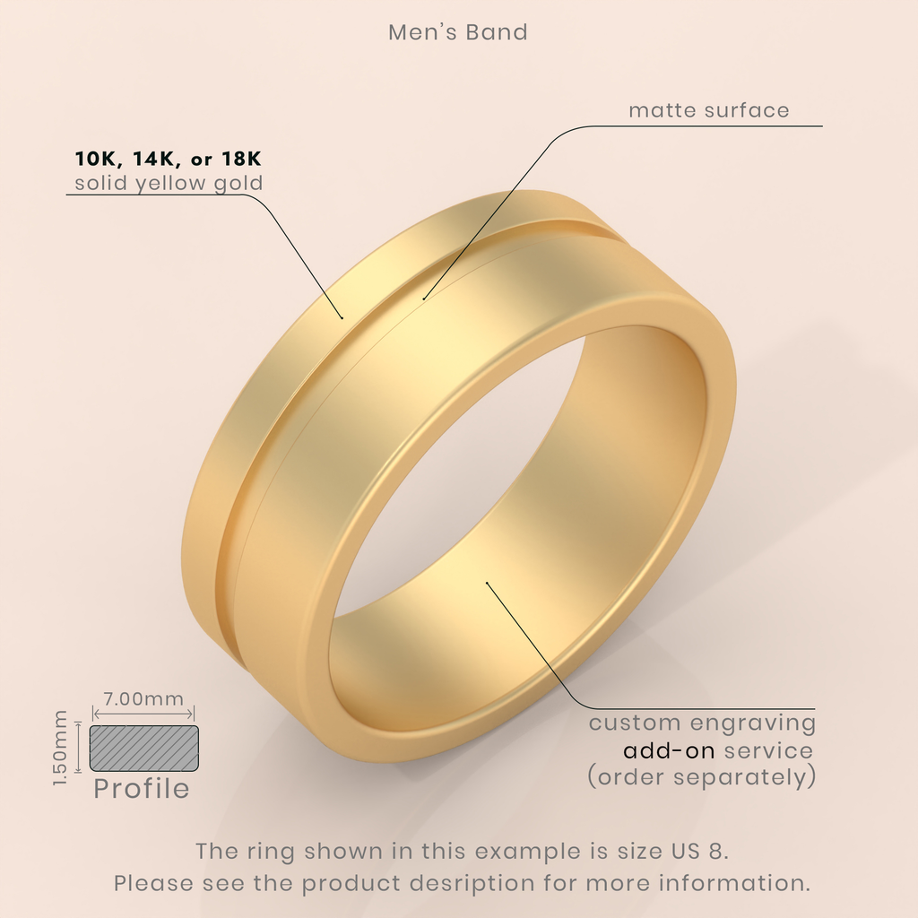 10k Gold Couple Bands – Elegant Matching Wedding Rings with Diamond Accent, Ideal for Anniversary or Promise