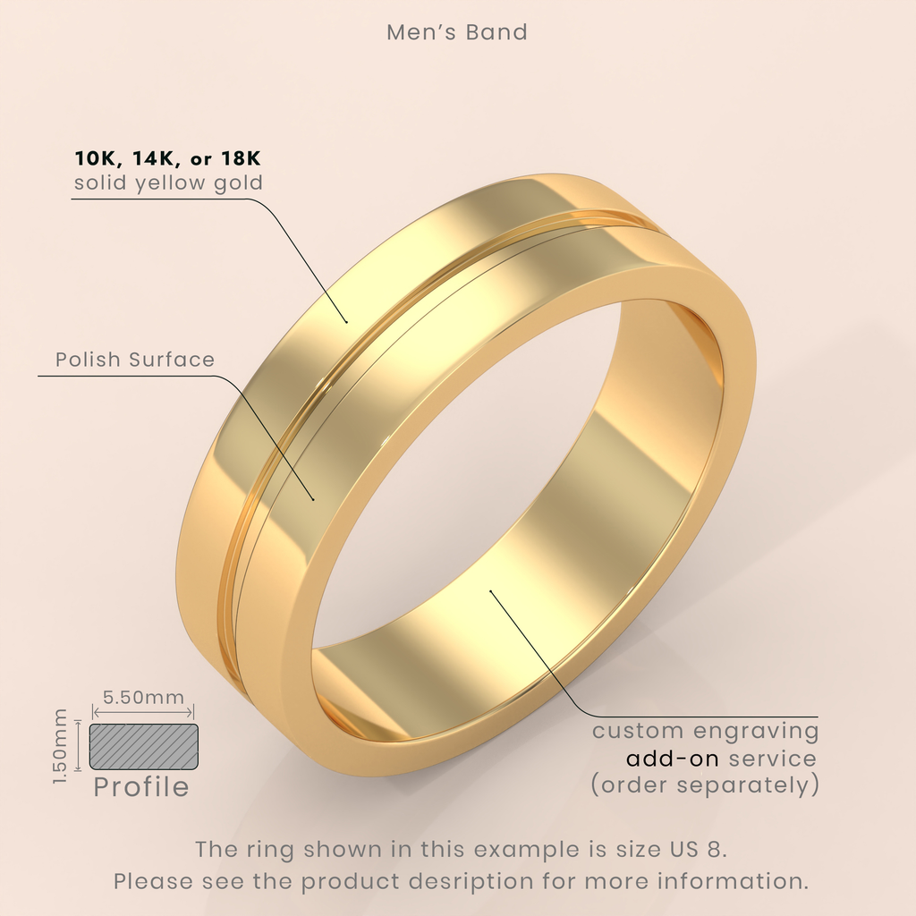 14k Gold Couple Rings – Classic Matching Wedding Bands with Diamond Accents, Elegant His and Hers Anniversary Gift (Copy)