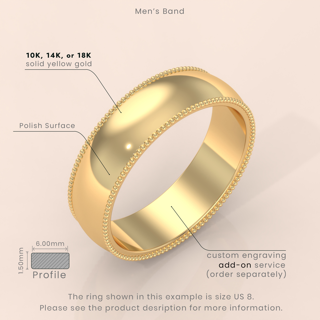 10k Gold Couple Wedding Bands – Matching Rings with Diamond Details, Perfect Promise or Anniversary Gift for Couples