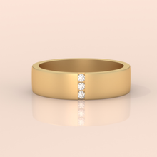 10k Gold Couple Band Set – Elegant His and Hers Wedding Rings with Diamond Accents