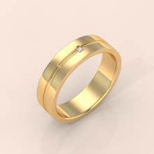 10k Gold Couple Rings – Matching Bands with Solitaire and Accent Diamonds, Wedding or Engagement Set