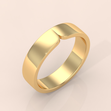 10k Gold Couple Rings Set – Matching His and Hers Wedding Bands with Diamond Accents, Heart Split Design