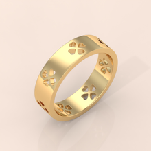 10k Gold Couple Rings with Heart Cutout – Matching Wedding Bands, Unique Anniversary Gift for Him & Her