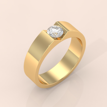 18k Gold Couple Ring Set – Matching Bands with Solitaire Diamond, Ideal Wedding or Engagement Gift for Couples (Copy) (Copy)