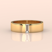 18k Gold Couple Rings – Baguette Diamond Matching Wedding Bands, Unique Engagement or Anniversary Set (Copy) (Copy)