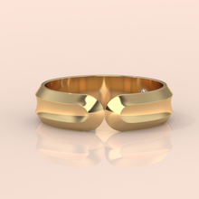 925 Sterling Silver Gold Couple Rings – Modern Matching Wedding Bands with Diamond Accents, Promise or Engagement Rings