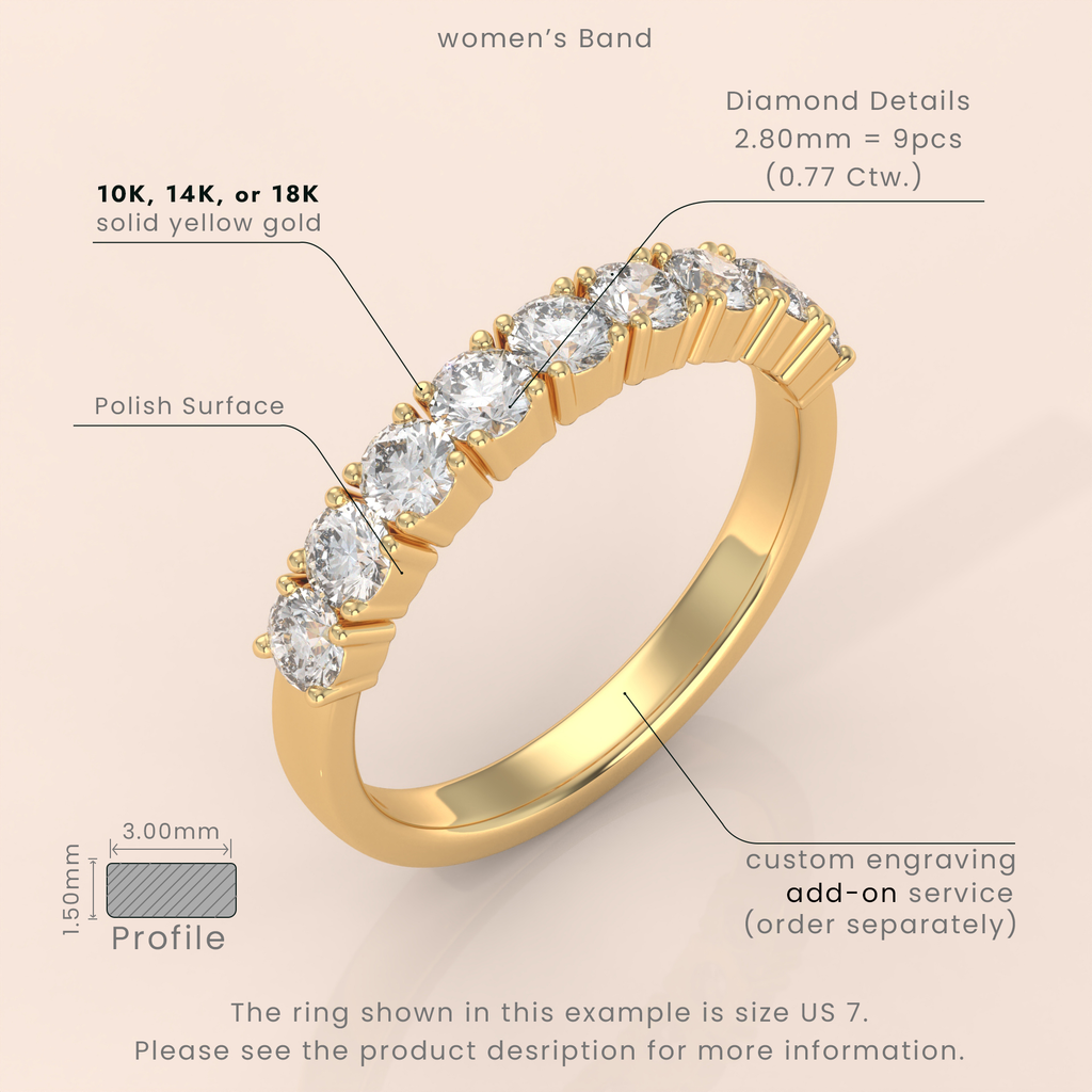 10k Gold Couple Ring Set – Geometric Stair-Inspired Bands with Diamonds, Modern His & Hers Design