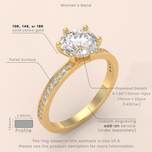 925 Sterling Silver Gold Engagement and Wedding Ring Set – Modern Geometric Men’s Band & Solitaire Diamond Women’s Ring