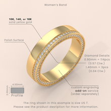 18k Gold Couple Wedding Bands – Matching Rings with Diamond Halo Detail, Minimalist Engagement or Anniversary Set (Copy) (Copy)