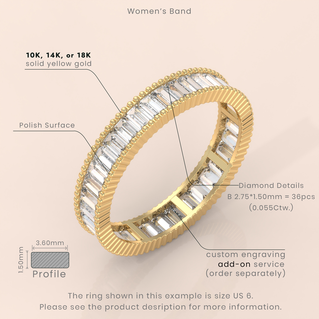 10k Gold Couple Wedding Bands – Matching Rings with Diamond Details, Perfect Promise or Anniversary Gift for Couples