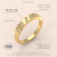 14k Gold Couple Rings – Unique Handmade Geometric Diamond Wedding Bands for Him & Her (Copy)