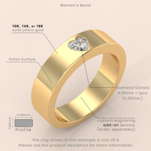 18k Gold Couple Rings – Heart Diamond Matching Wedding Bands, Romantic Engagement or Promise Ring Set (Copy) (Copy)