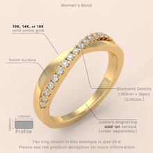 10k Gold Couple Wedding Bands – His and Hers Matching Diamond Accent Rings, Perfect for Engagement or Promise
