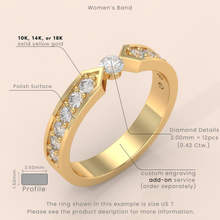 925 Sterling Silver His and Hers Gold Diamond Couple Rings – Matching Wedding Bands and Engagement Promise Ring Set