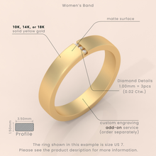 14k Gold Couple Band Set – Elegant His and Hers Wedding Rings with Diamond Accents (Copy)