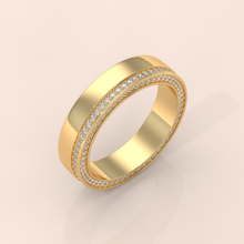 14k Gold Couple Wedding Bands – Matching Rings with Diamond Halo Detail, Minimalist Engagement or Anniversary Set (Copy)