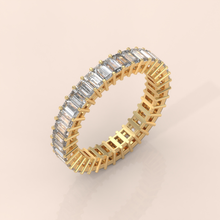 10k Gold Couple Rings Set – Classic Plain Band and Diamond Eternity Ring, Elegant Wedding Bands