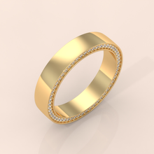 10k Gold Couple Rings – His and Hers Matching Wedding Bands with Diamond Accents, Elegant Anniversary or Engagement Set
