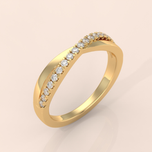 925 Sterling Silver Gold Couple Rings with Diamond Accents – Elegant Matching Promise Rings for Him and Her