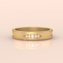 14k Gold Couple Rings Set – Minimalist Matching Bands with Diamond Accents, Promise or Engagement Jewelry (Copy)